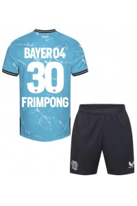 Bayer Leverkusen Jeremie Frimpong #30 Jalkapallovaatteet Lasten Kolmas peliasu 2023-24 Lyhythihainen (+ Lyhyet housut)